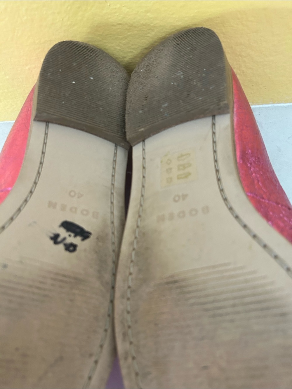 Boden Iris Snaffle Loafers Pink Metallic Leather Sz 9 old money quiet luxury #31 - Picture 10 of 11